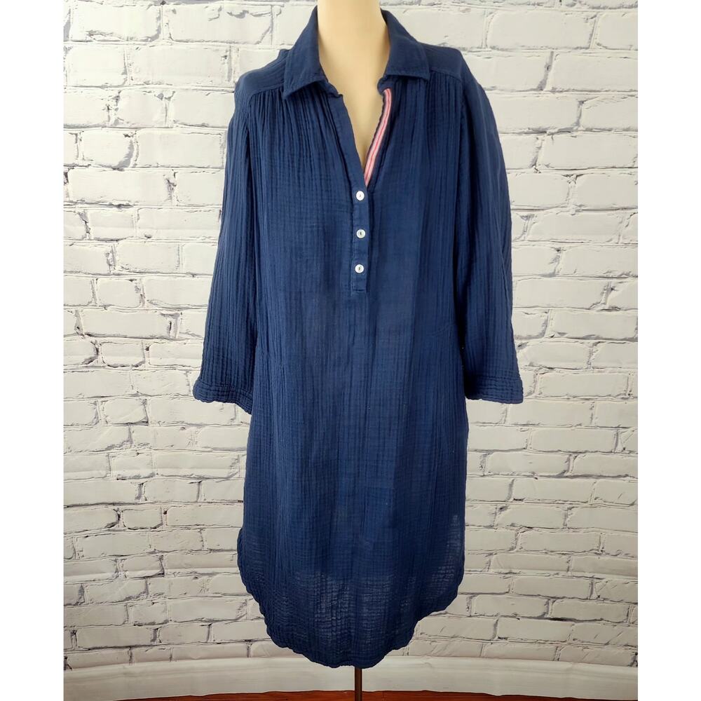 Sundry Dress Shirt tail Womens S 100% Cotton Gauze Beachy summer lightweight - Picture 2 of 11